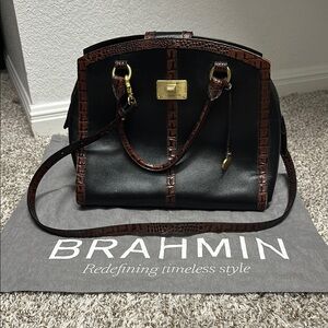 Brahmin Black and Brown Women's Bag